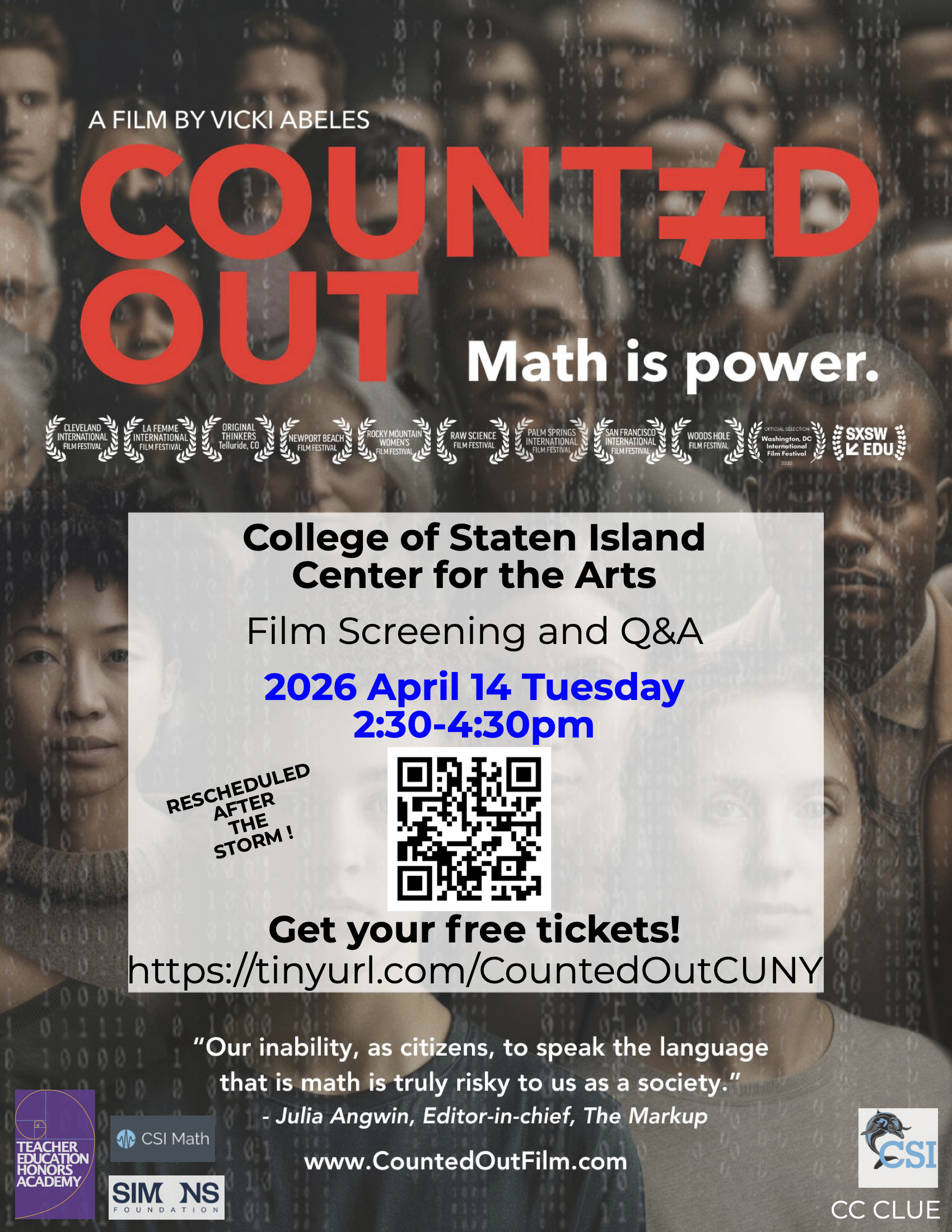 Advertisement poster for the event